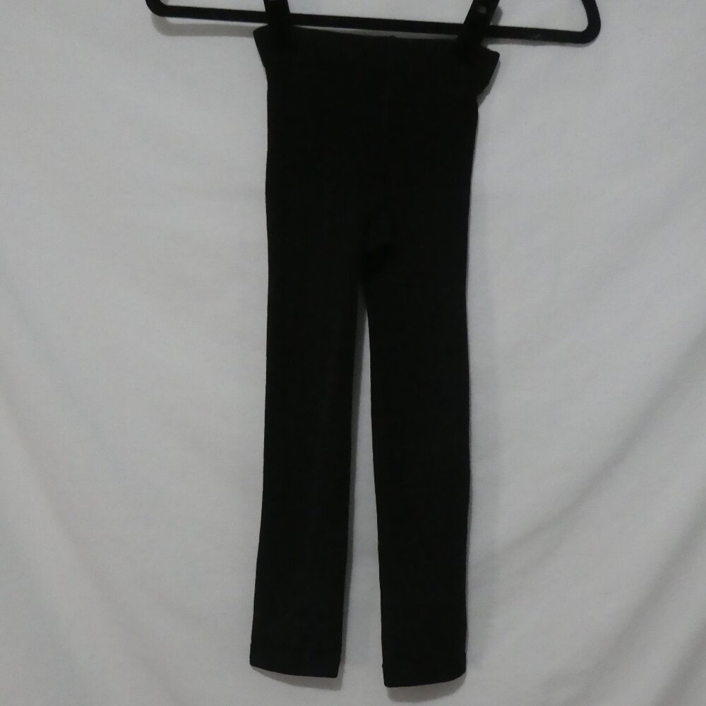 Source Unknown | 9 inch waist measured | Stretchy Girls Black Leggings